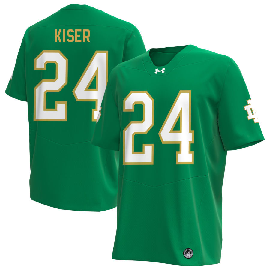 Jack Kiser Notre Dame Jerseys, UND Fighting Irish College Football Apparels Stitched-Green